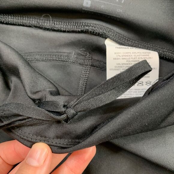 Nike Tights Women S Small Black Fast Dri Fit Low Rise Running Mesh Panels Fitted - Picture 5 of 14